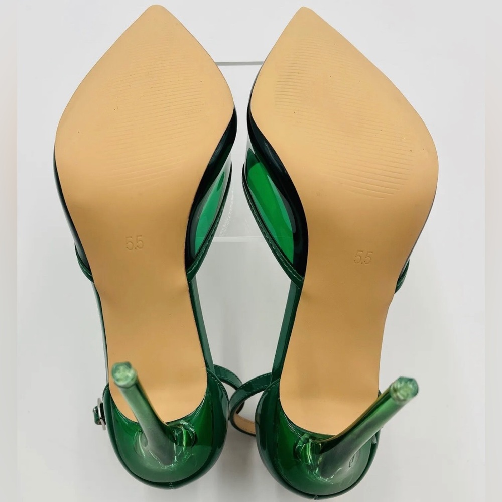 Steve Madden, emerald green stiletto heels - Picture 3 of 7